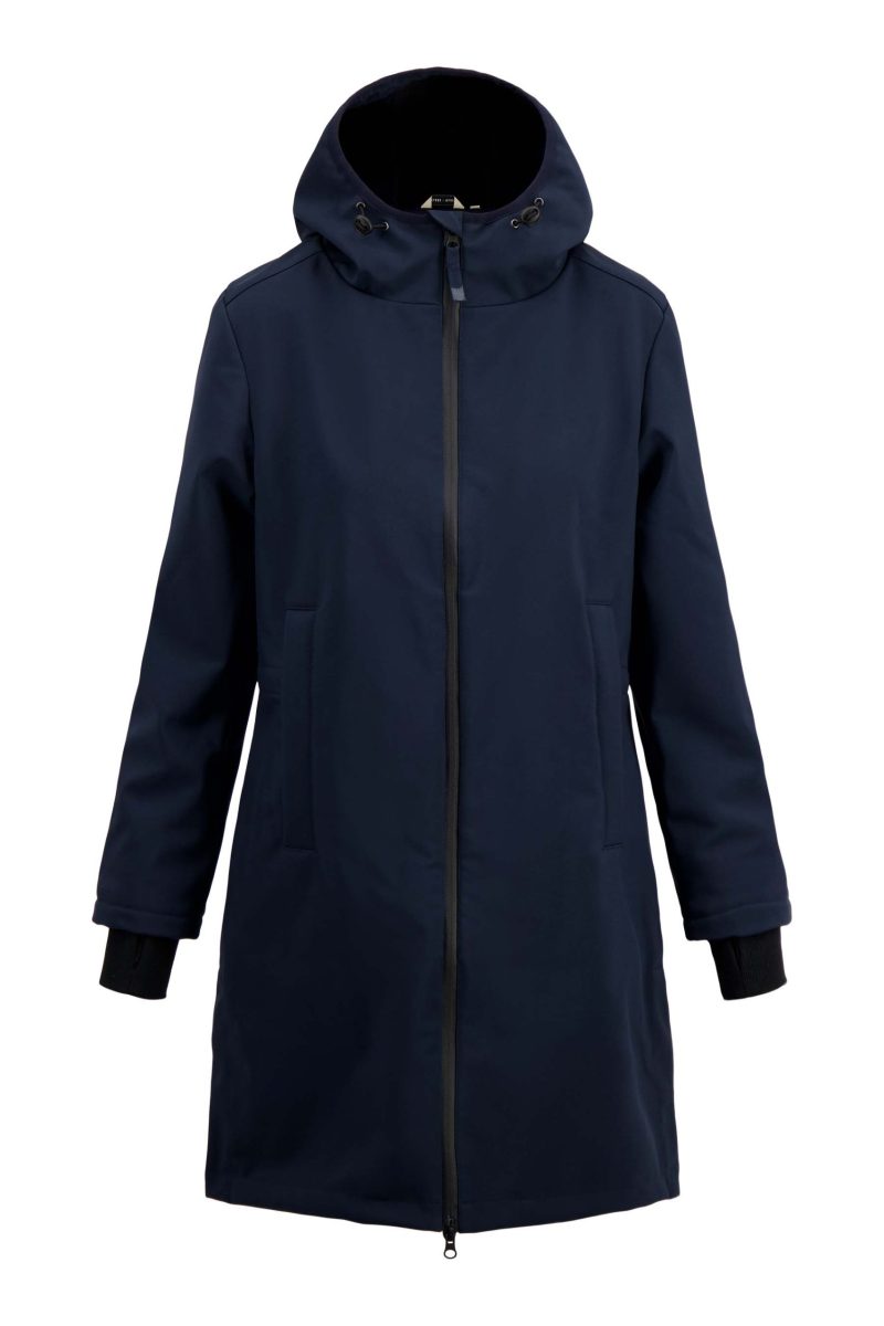 ZUSSS  Lange Softshell Jas Navy - Afbeelding 4