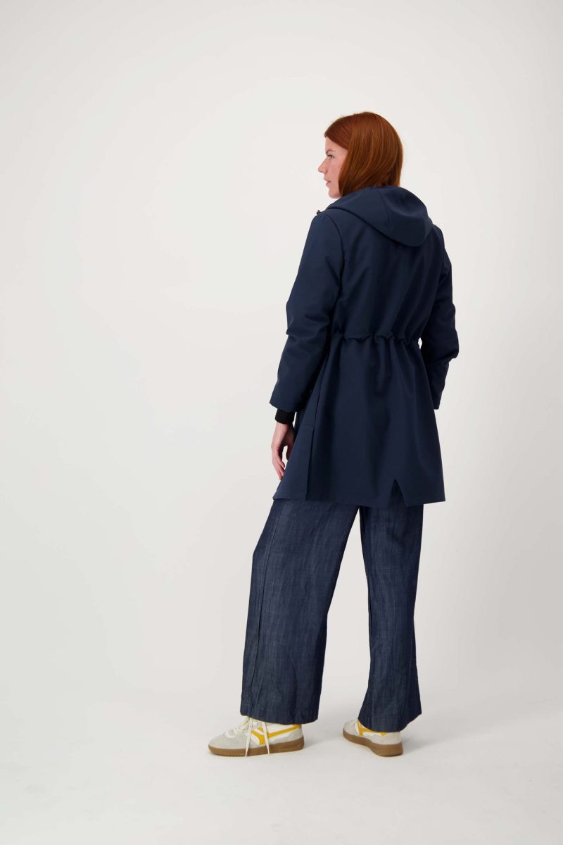 ZUSSS  Lange Softshell Jas Navy - Afbeelding 3