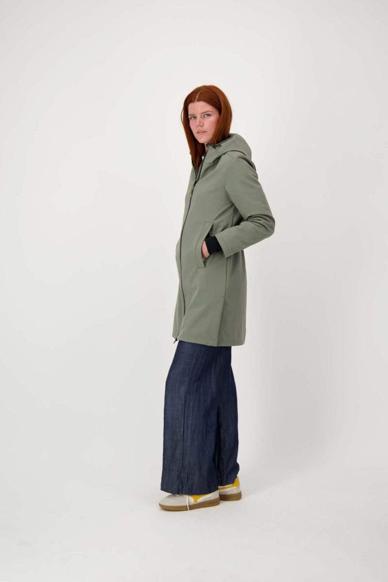 ZUSSS Lange Softshell Jas Groen
