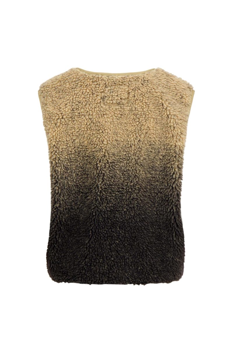 ZUSSS Teddy Bodywarmer Degradé Beige - Afbeelding 5