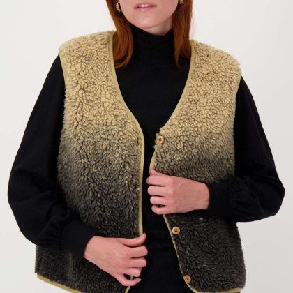 ZUSSS Teddy Bodywarmer Degradé Beige