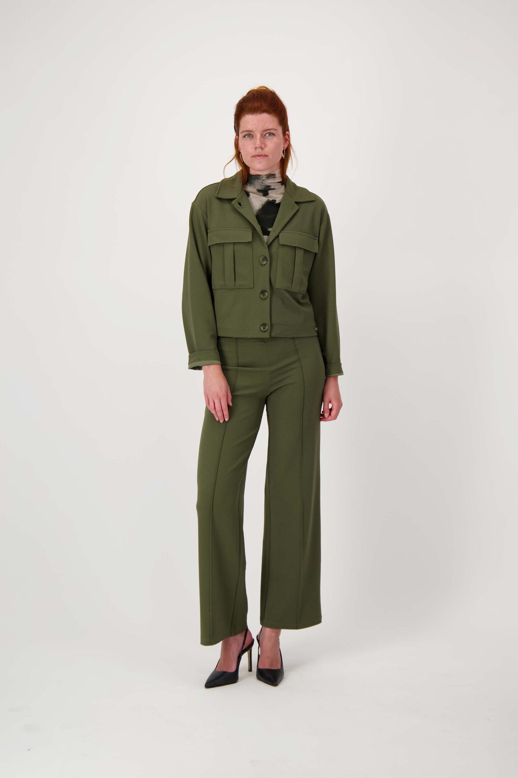 Zusss Broek Met Naad Moss Green - Afbeelding 4