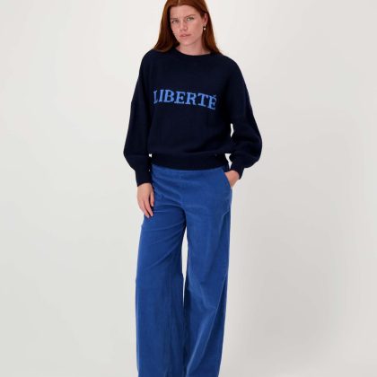 Zusss Corduroy Broek Met Elastaan SPORTY BLUE