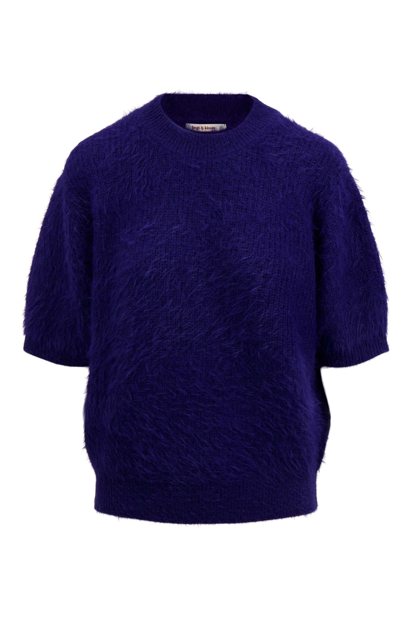 ZUSS FLUFFY TRUI MET RONDE HALS NIGHT BLUE - Afbeelding 3