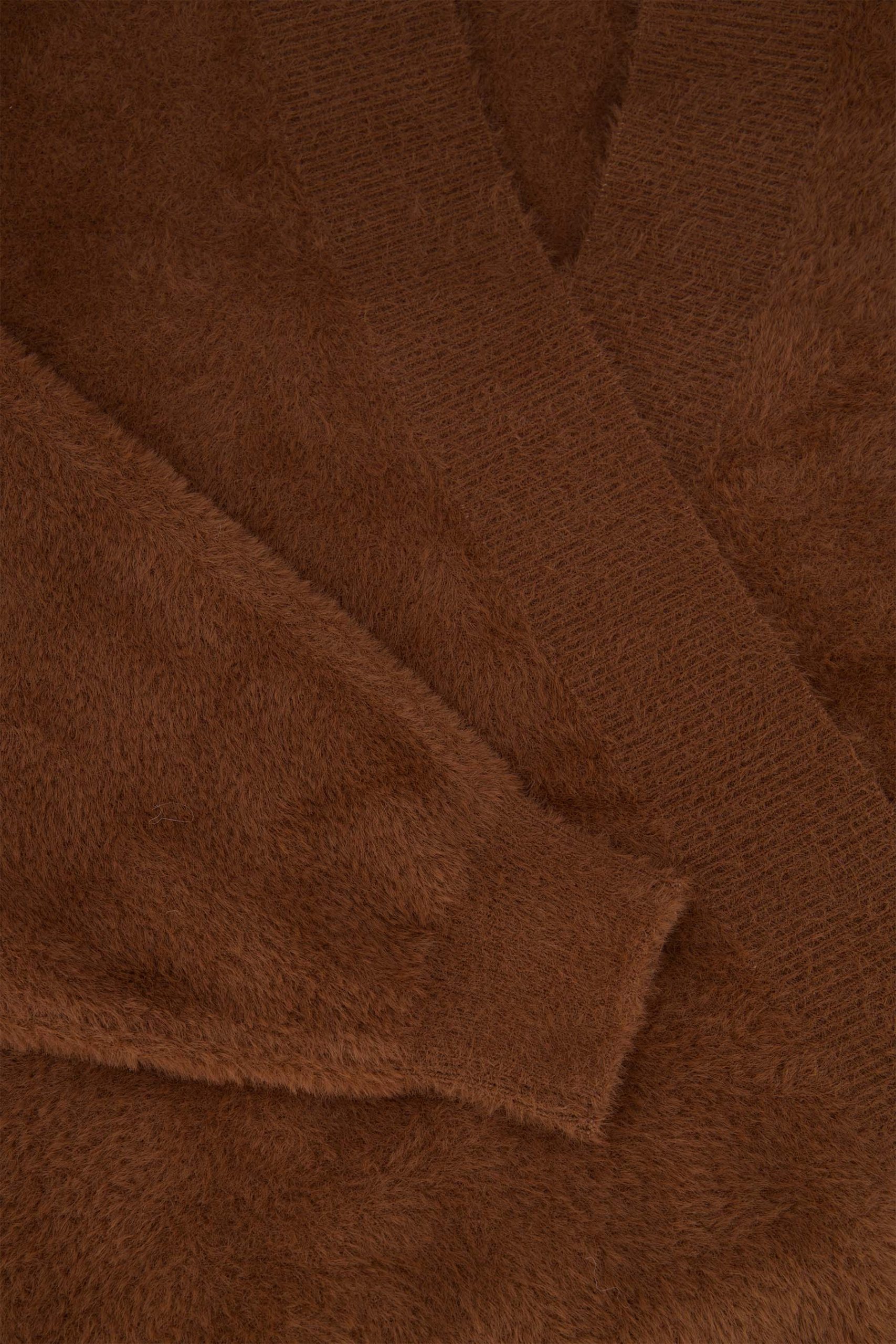 ZUSS WIKKEL TRUI IN FLUFFY GAREN MIDDEN BRUIN - Afbeelding 5