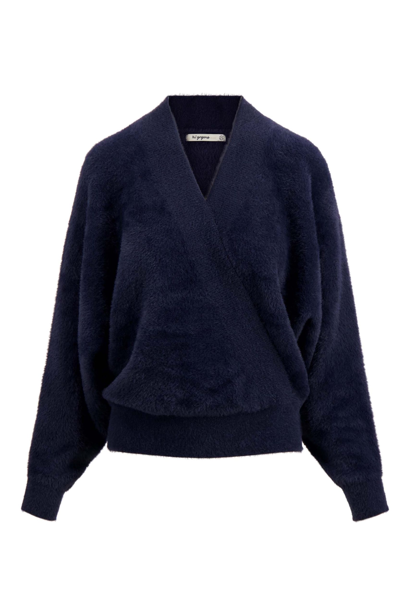 ZUSS WIKKEL TRUI IN FLUFFY GAREN NAVY - Afbeelding 3