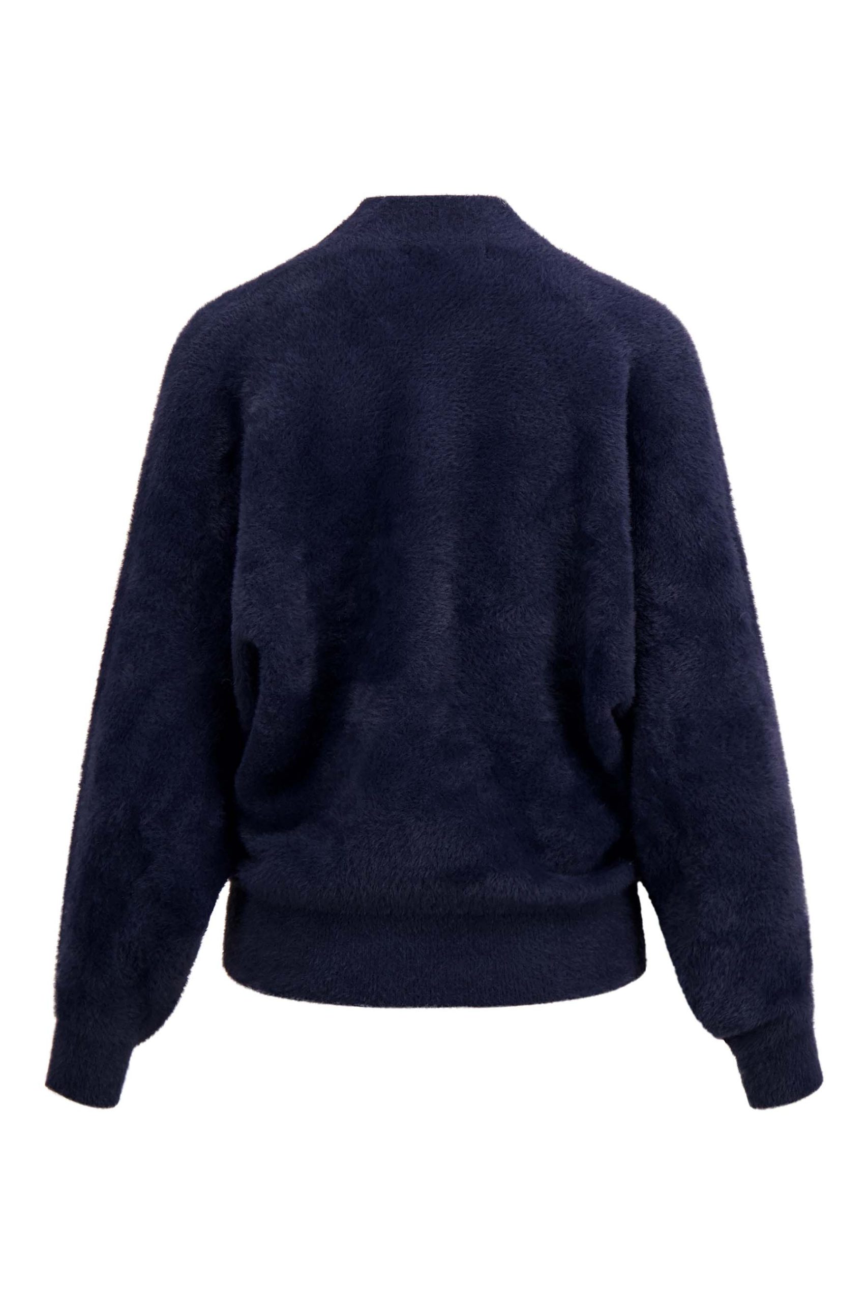 ZUSS WIKKEL TRUI IN FLUFFY GAREN NAVY - Afbeelding 4