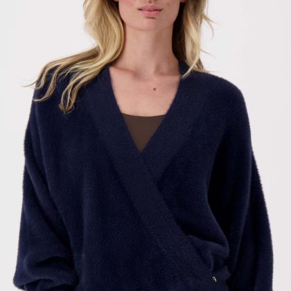 ZUSS WIKKEL TRUI IN FLUFFY GAREN NAVY