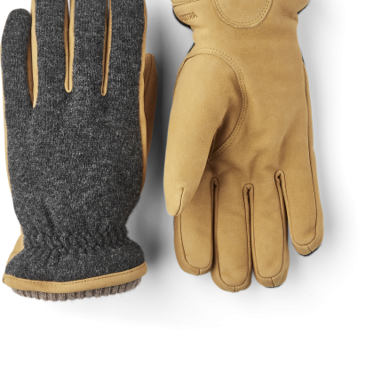 HESTRA Handschoenen Noah 5 Fingers Charcoal/Tan