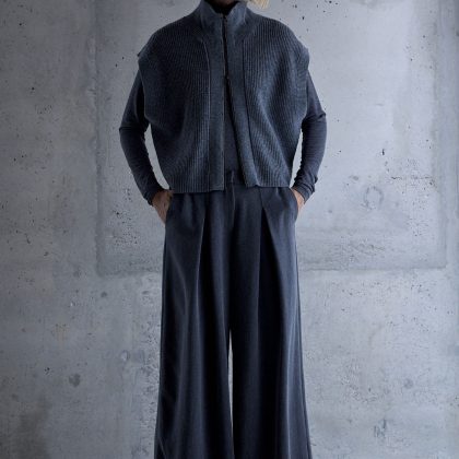 FEMMES DU SUD JOSLYN VEST DARK GREY