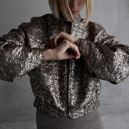 FEMMES DU SUD PAIGE JACKET METALLIC BROWN