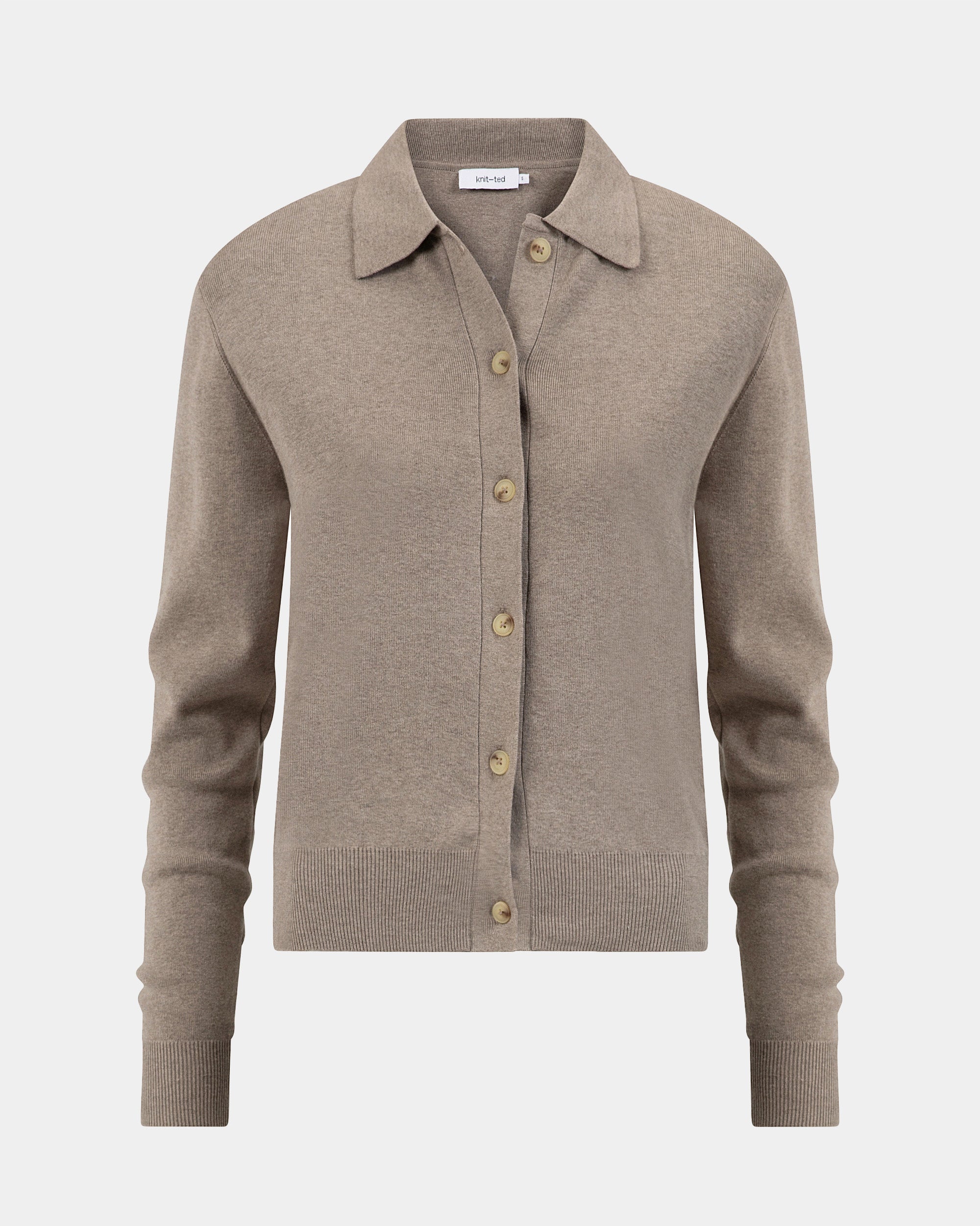 KNIT-TED Fleur Cardigan MOCCA - Afbeelding 4