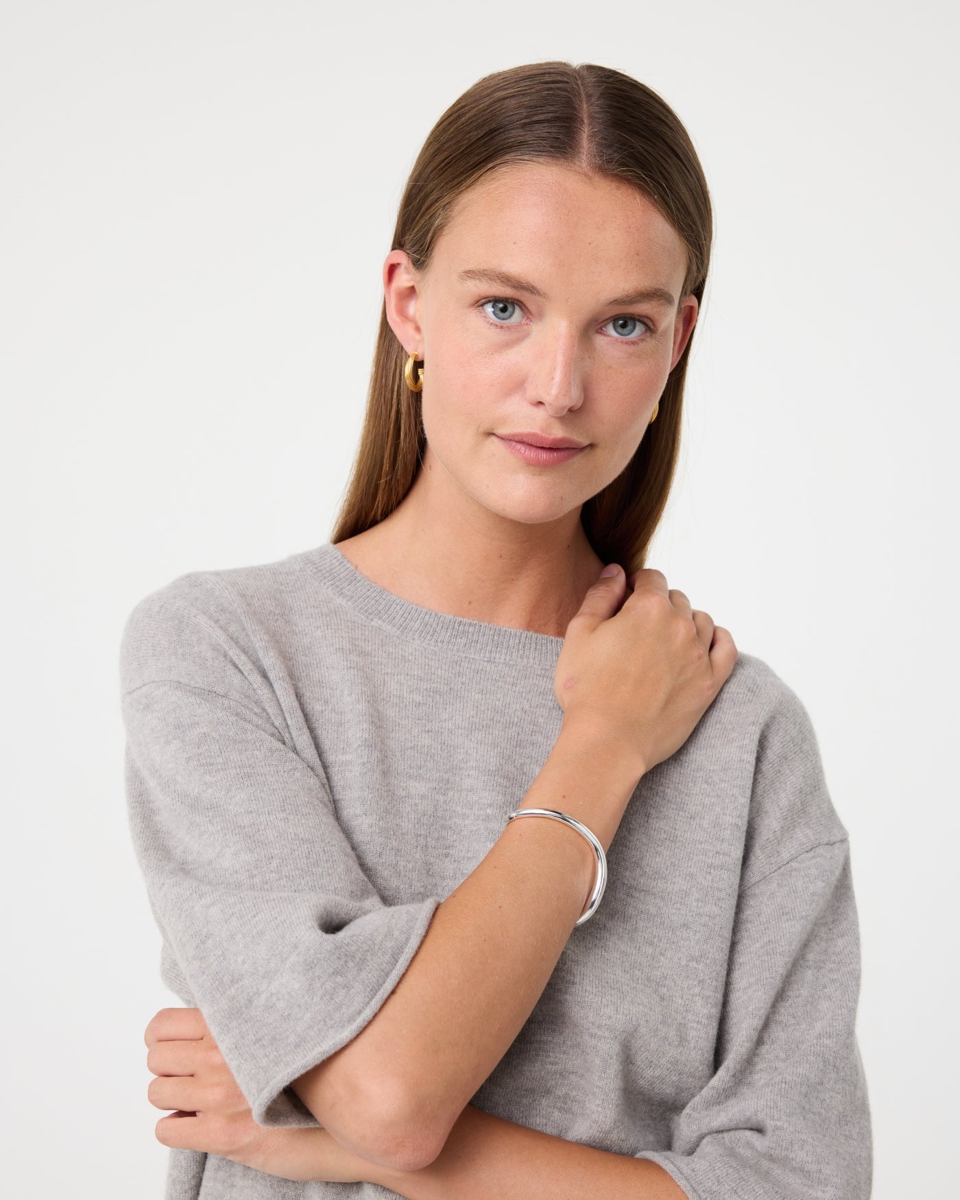 KNIT-TED Mer Tee MID GREY - Afbeelding 4