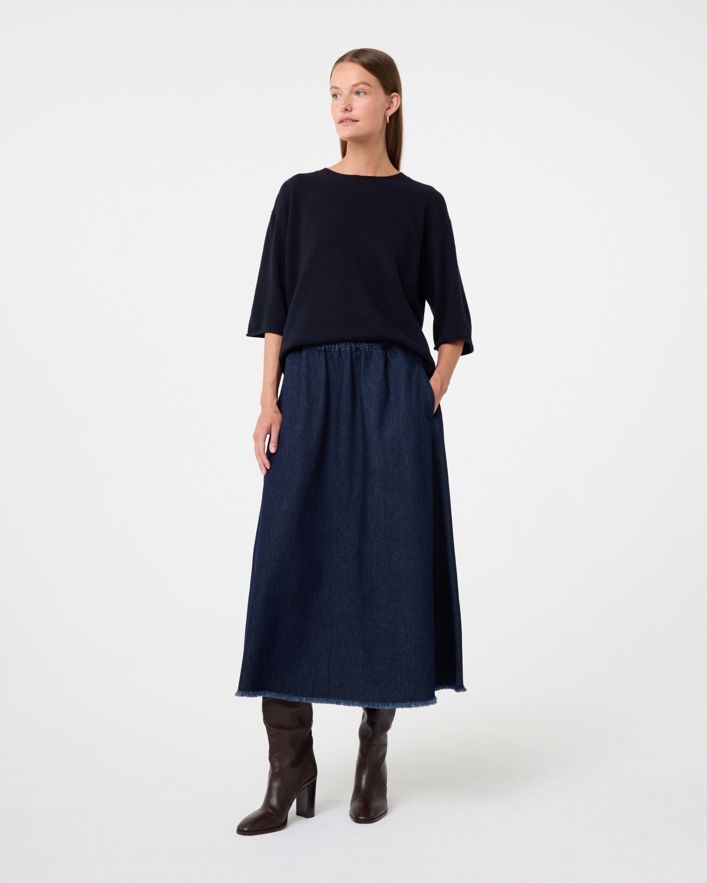 KNIT-TED Mer Tee NIGHT BLUE