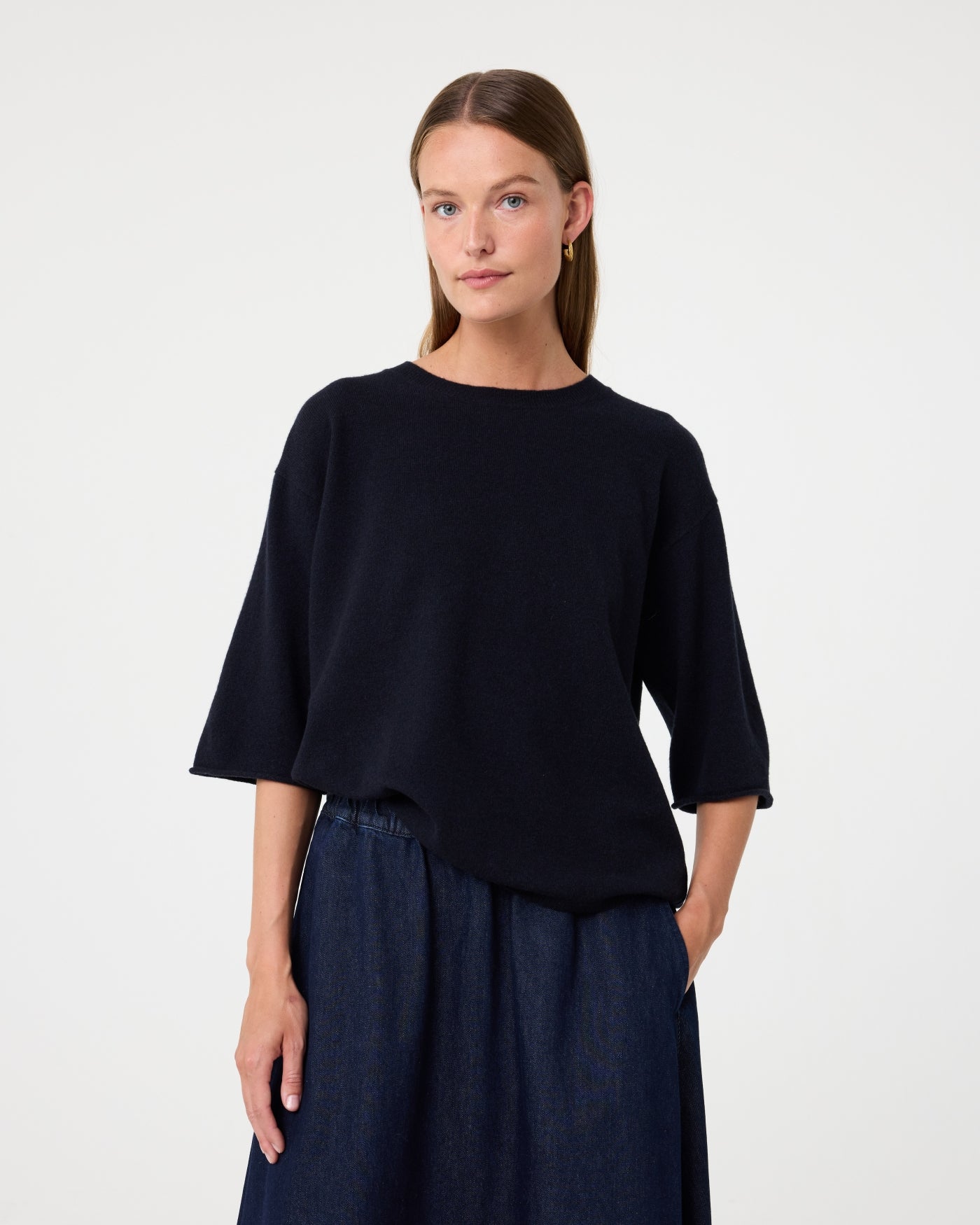 KNIT-TED Mer Tee NIGHT BLUE - Afbeelding 3