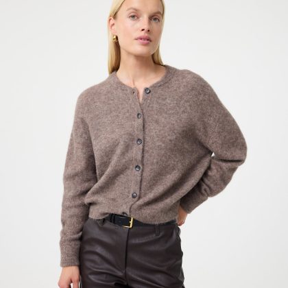 KNIT-TED Britney Cardigan WALNUT