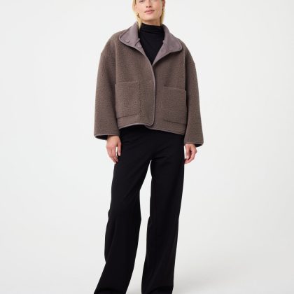 KNIT-TED JILL REVERSIBLE JACKET WALNUT