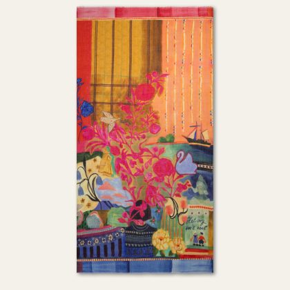 OILILY ATHISTLECHEESE WOVEN SCARF WEDGEWOOD