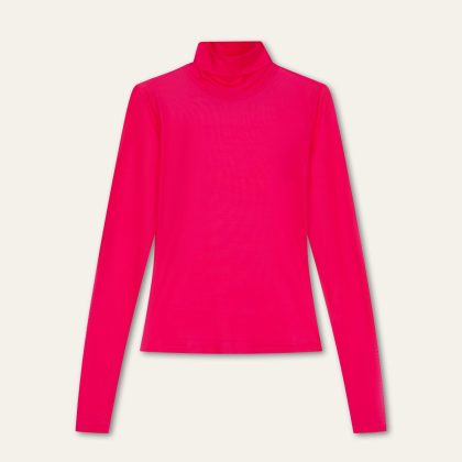 OILILY TATES JERSEY L SL CREW TOP PINK GLO