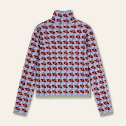 OILILY KAATJE KNITTED TURTLE PULLOVER WEDGEWOOD