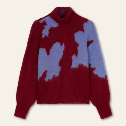 OILILY KORNELIA KNITTED COL PULLOVER RUMBA RED