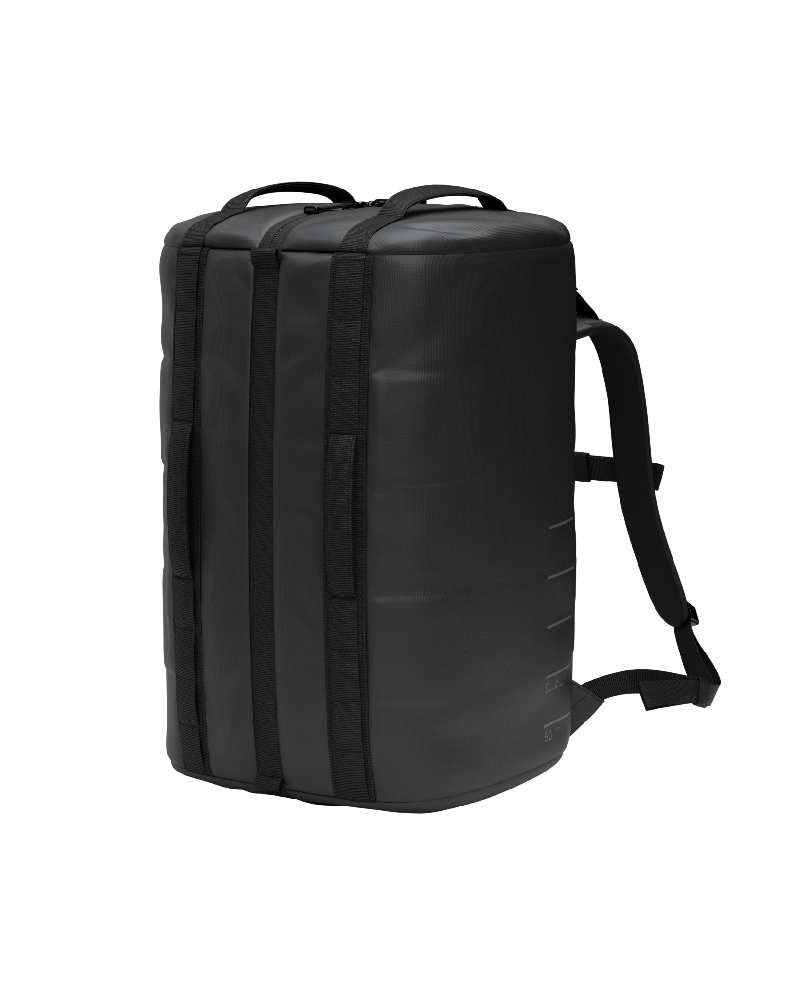 D_b ROAMER PRO SPLIT DUFFEL 50L BLACKOUT