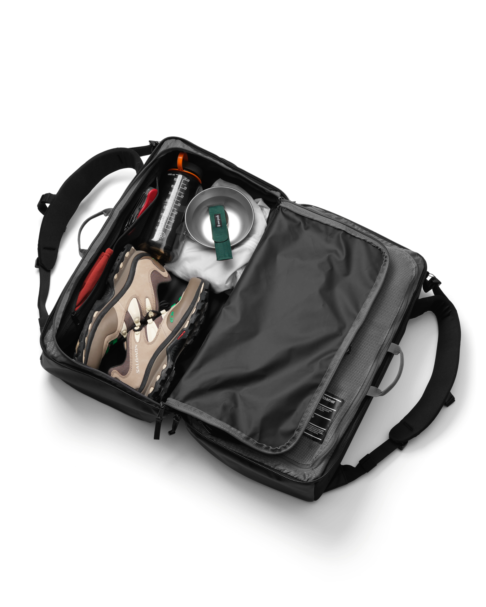 D_b ROAMER PRO SPLIT DUFFEL 50L BLACKOUT - Afbeelding 4