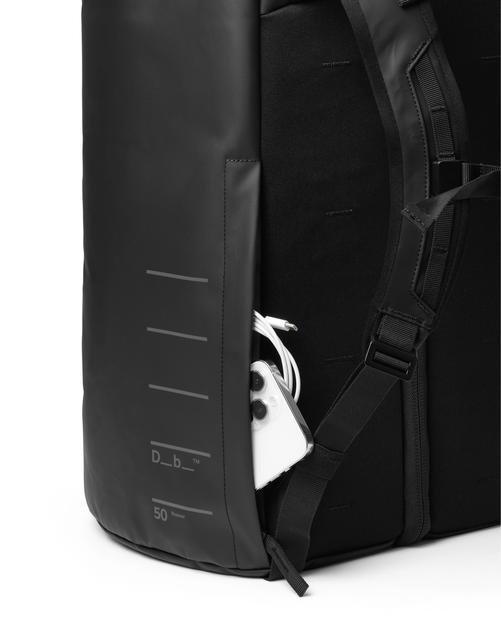 D_b ROAMER PRO SPLIT DUFFEL 50L BLACKOUT - Afbeelding 5