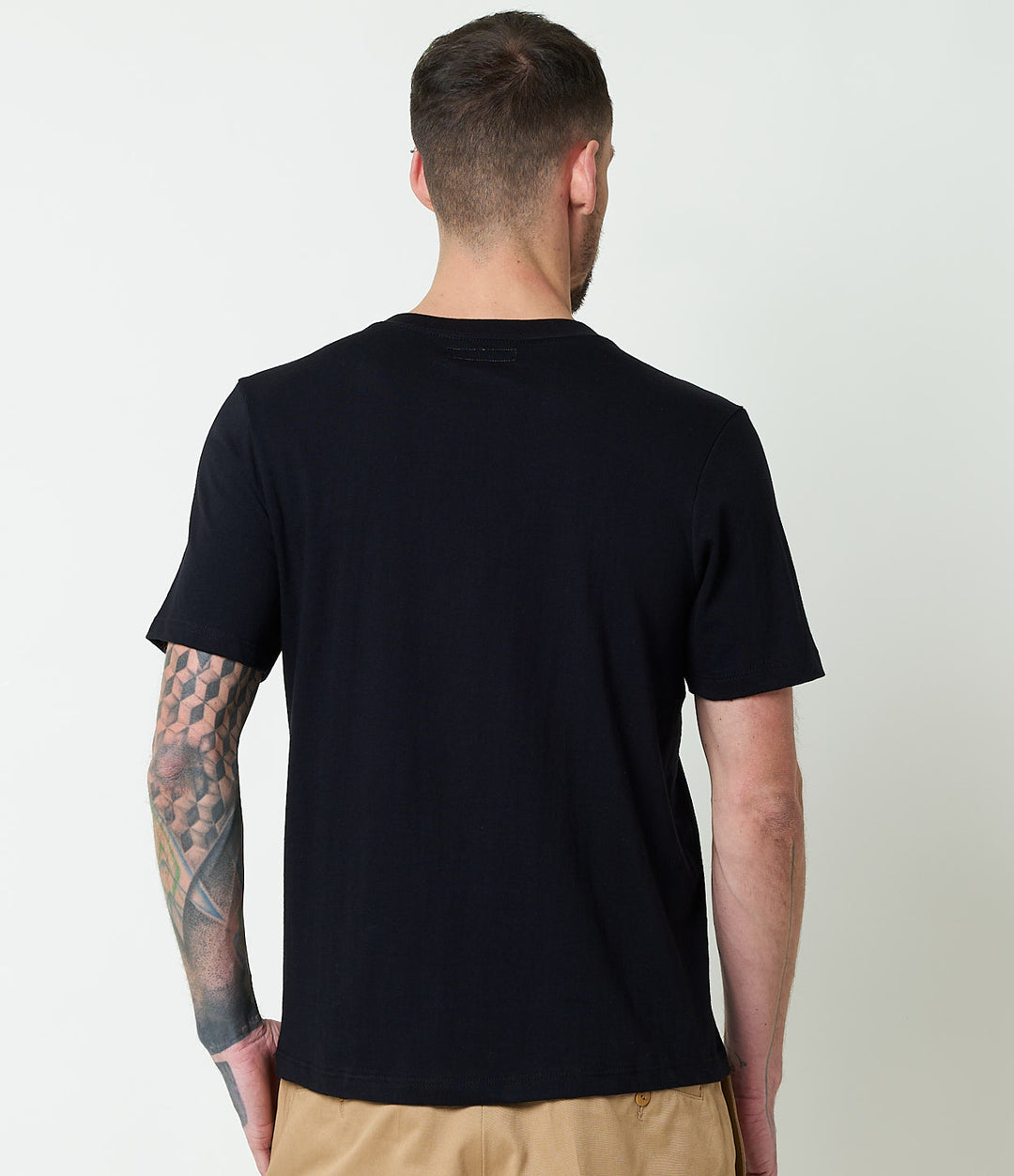 Merz b. Schwanen - 1940s Loopwheeled Relaxed Fit Lightweight T-Shirt - Black - Afbeelding 3