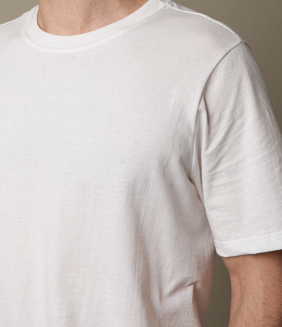 Merz b. Schwanen -1940s Loopwheeled Relaxed Fit Lightweight T-Shirt - White - Afbeelding 4