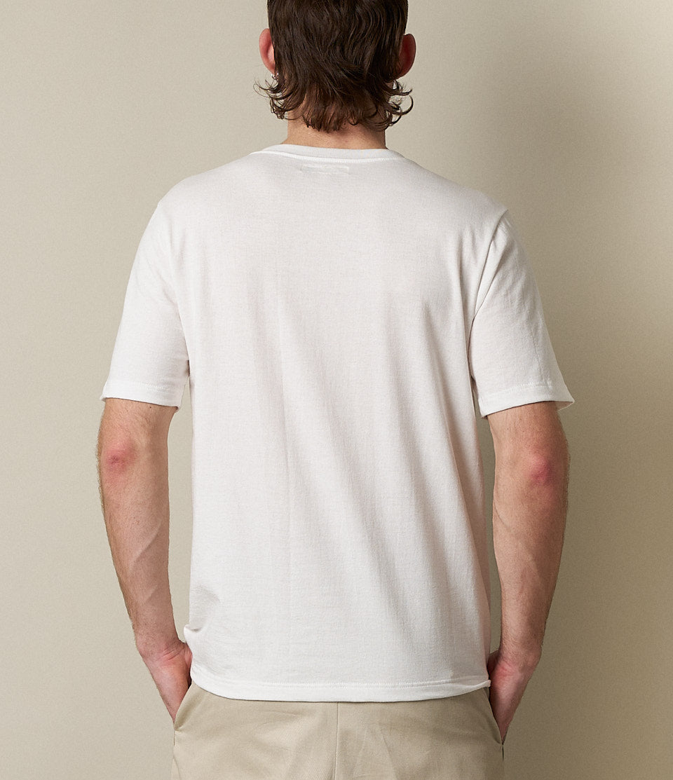 Merz b. Schwanen -1940s Loopwheeled Relaxed Fit Lightweight T-Shirt - White - Afbeelding 2