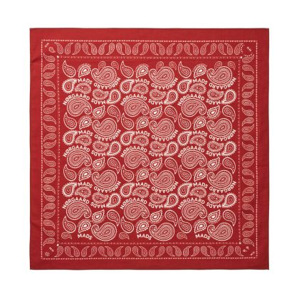 MADS NORGAARD SOFT COTTON PAISLEY SCARF SOLID BERRY