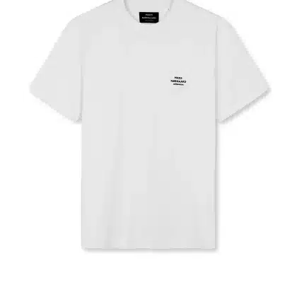 MADS NORGAARD T-SHIRT JERSEY MET FRODE LOGO WIT