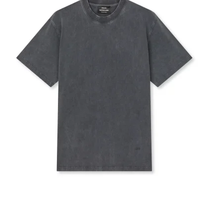 Mads Nørgaard - Combed Jersey Dye Thorbjørn Tee - Black