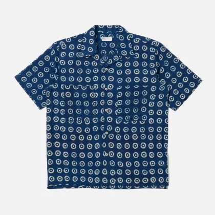 Universal Works Camper Shirt Block Print Circles