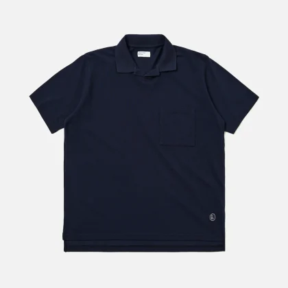 Universal Works Vacation Polo Piquet Bright Navy
