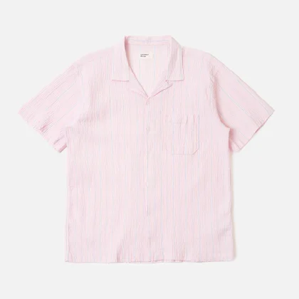 Universal Works Road Shirt Lily Stripe Pink