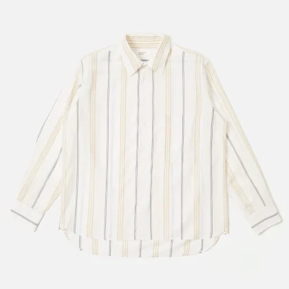 Universal Works Square Pocket Shirt Hendrix Sand Stripe