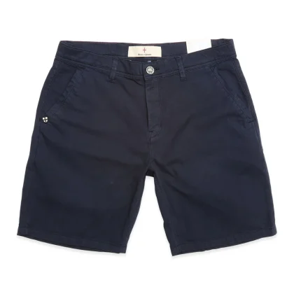 Blue de Genes Menzo Vecchio Chino Shorts Dark Navy