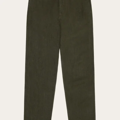 Knowledge Cotton Apparel Chuck Regular Linen Pants Burned Olive