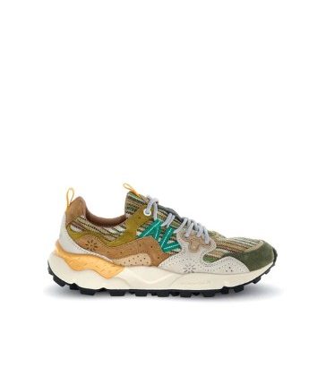 F M YAMANO 3 UNI 001 2017818 SUEDE/COTTON STRIPED MILITARY-BROWN