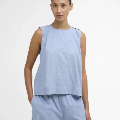 BARBOUR JOSIE TOP LIGHT CHAMBRAY