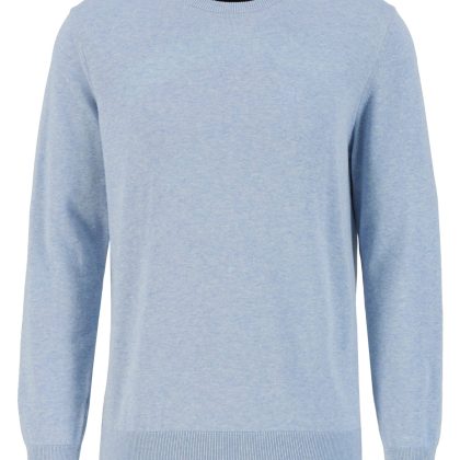 Pima Cotton Crew Neck Jumper MKN0932 BU21 Blue Haze