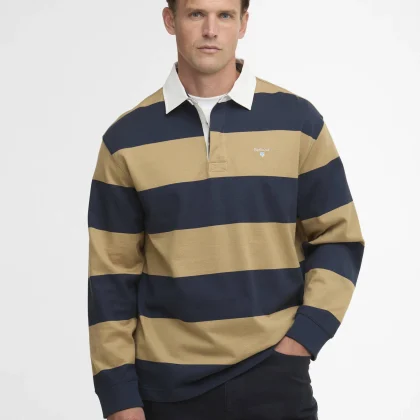 BARBOUR Broome Rugby Shirt NAVY/TRENCH