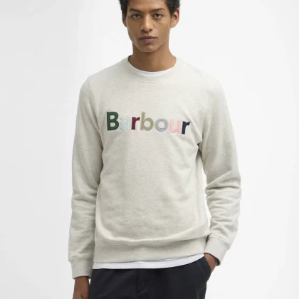 BARBOUR APPLIQUE CREW SWEATSHIRT ECRU