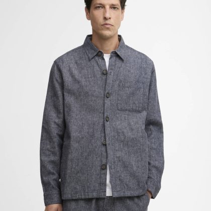 Barbour Bowland Garment Dyed Overshirt Navy