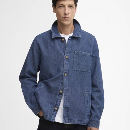 BARBOUR Aickmen Textured Denim Overshirt