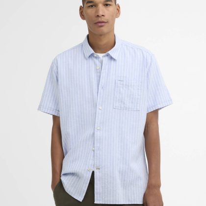 Tunstall Oversized Tonal Tartan Shirt Blue