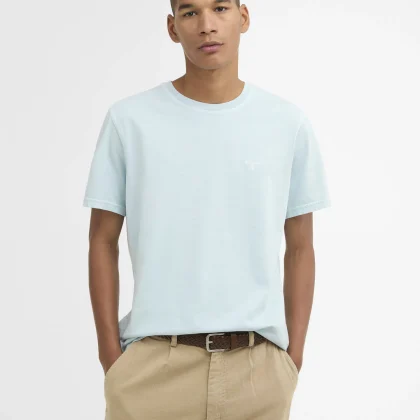 Barbour Washed Tartan T-Shirt Washed Sky