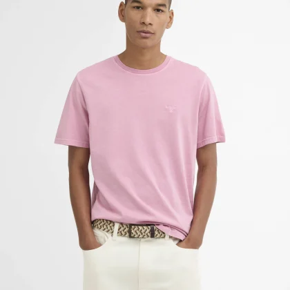 Barbour Washed Tartan T-Shirt Faded Pink